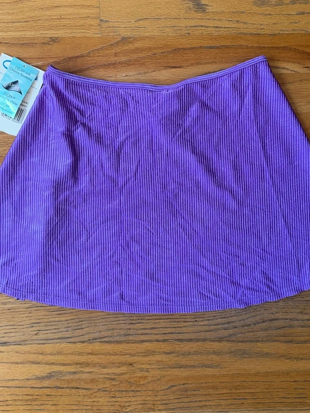 Vintage Catalina Lilac Ribbed Swim Coverup Skirt